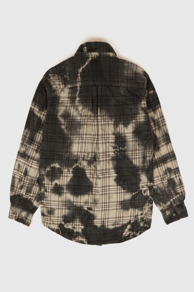 Vintage Dyed Plaid Flannel Button-Down Shirt #1
