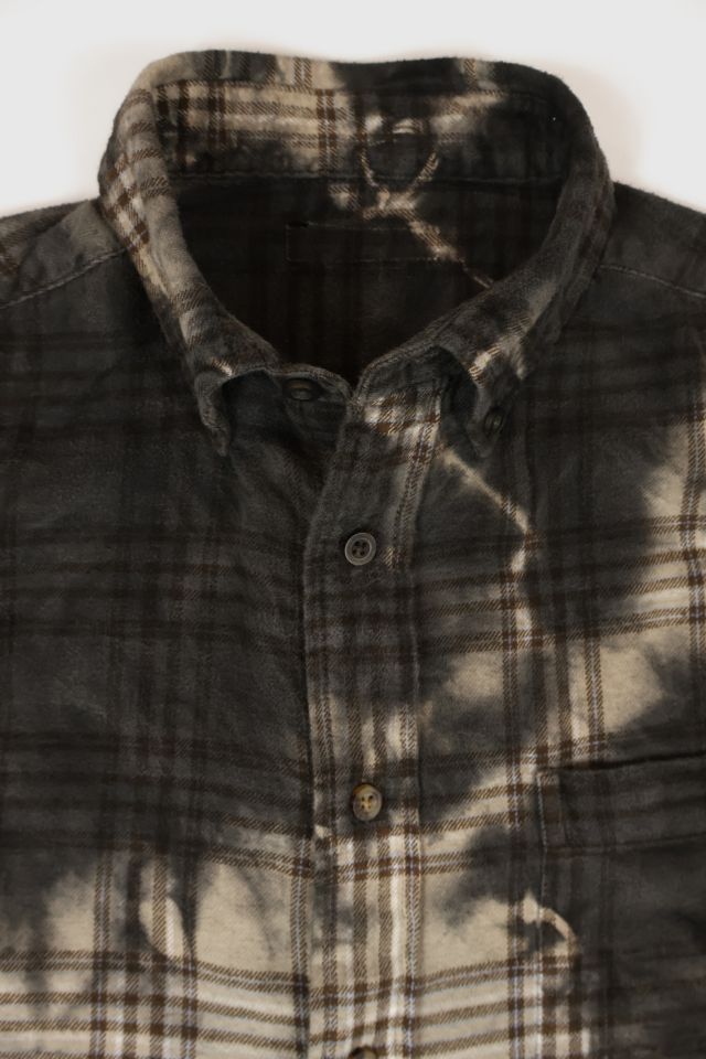 Vintage Dyed Plaid Flannel Button-Down Shirt #3