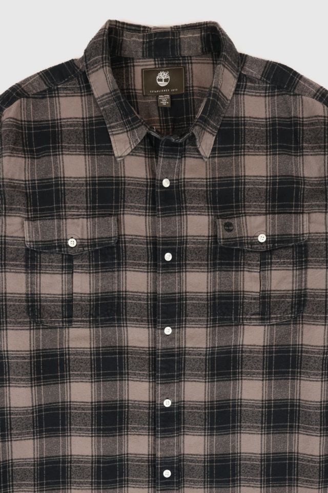 Vintage Timberland Flannel Button-Down Shirt #1