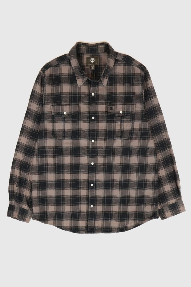 Vintage Timberland Flannel Button-Down Shirt