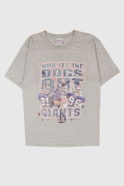 Vintage New York Giants Who Let The Dogs Out Tee