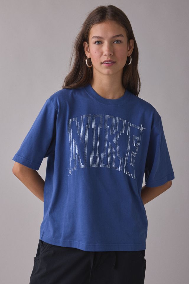 Nike Sportswear Classic Rhinestone Graphic Loose Tee #3