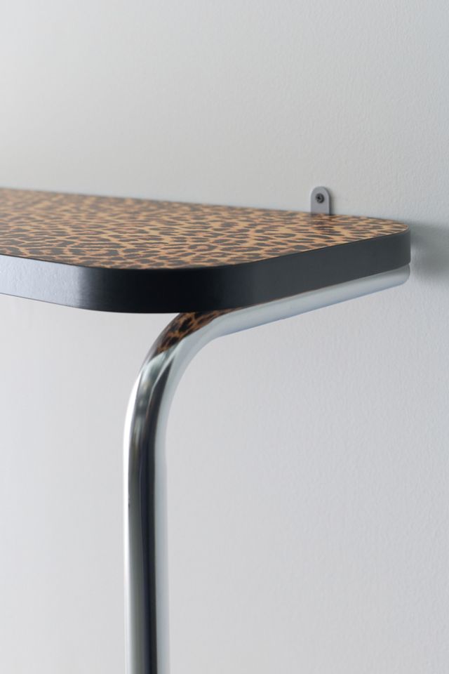 Boden Chrome Leaning Wall-Mounted Desk #4