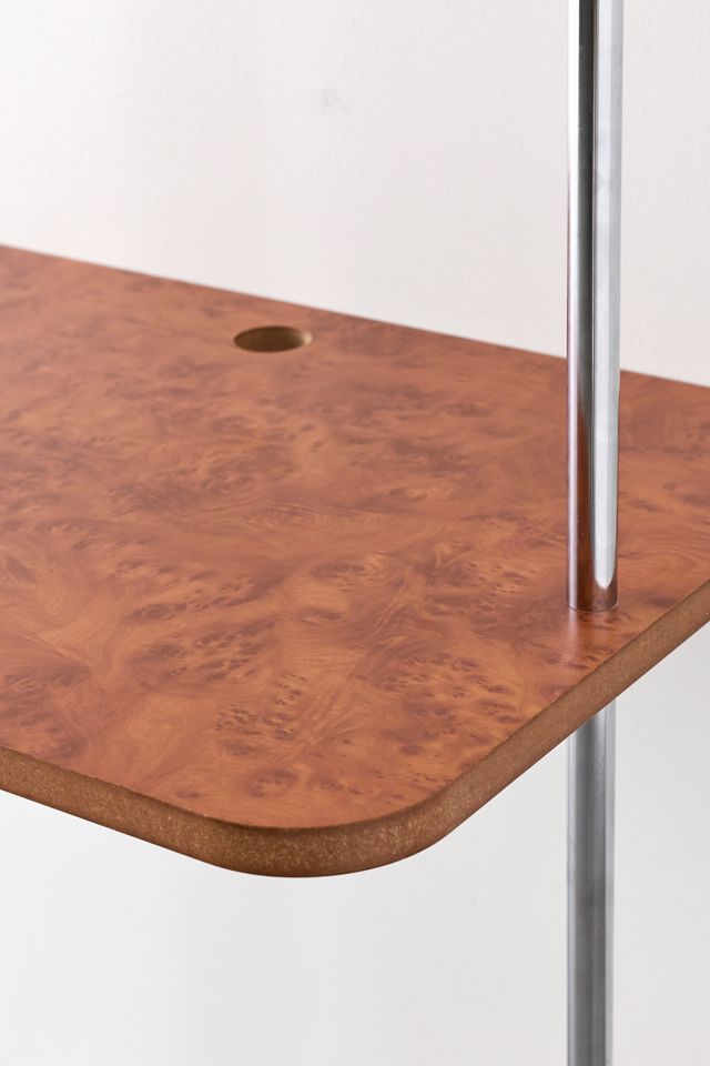 Boden Chrome Leaning Wall-Mounted Desk #4