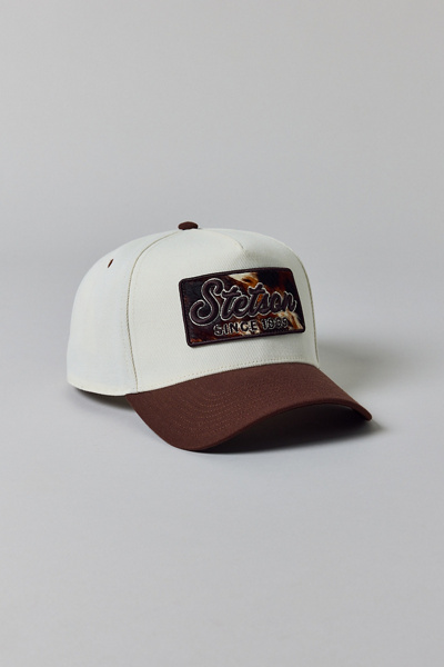 NWT Brown and White Western Style Trucker Hat With Genuine Leather NWT Brown and White Western Style Trucker Hat With Genuine  main image 3
