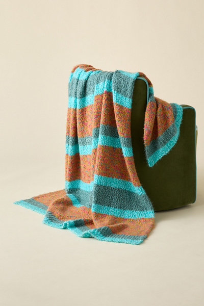 Izzy Striped Monster Fleece Throw Blanket