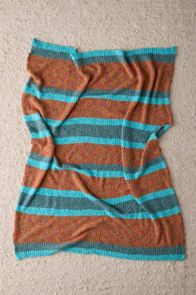 Izzy Striped Monster Fleece Throw Blanket