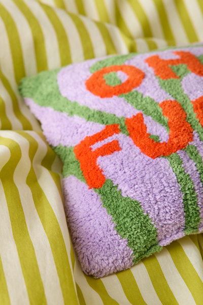 Oh, F*** Text Mini Tufted Throw Pillow