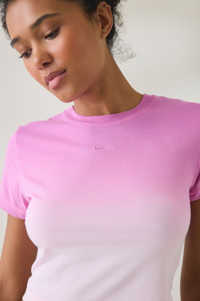 Nike Sportswear Chill Knit Dip-Dye Crop Tee #1