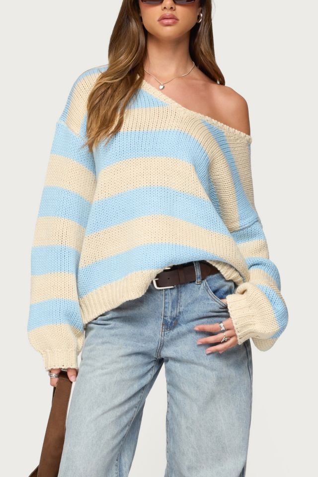 Edikted Tracie Striped Oversized Sweater #3