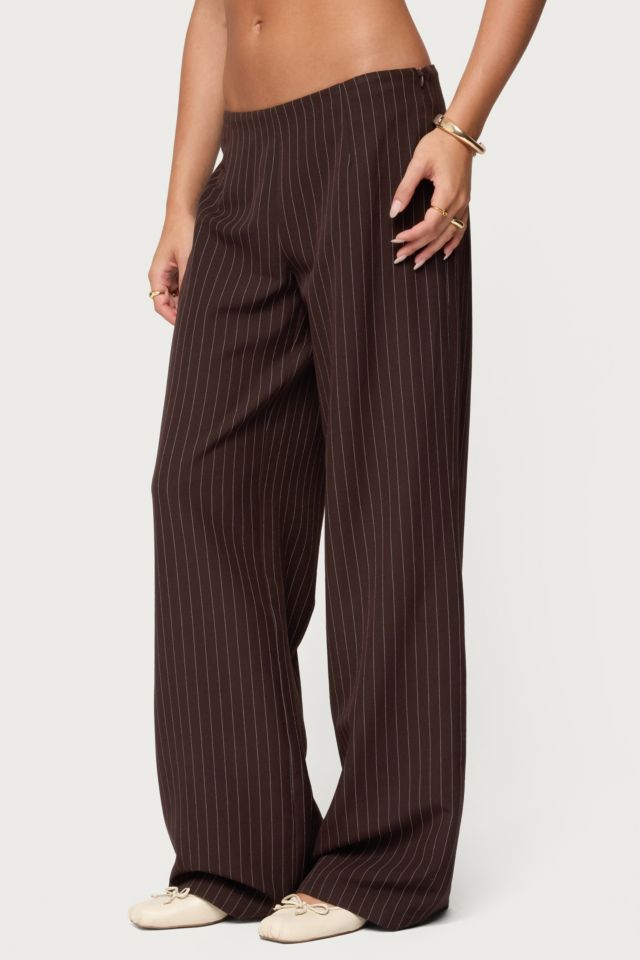Edikted Kerie Pinstripe Low Rise Pants #2