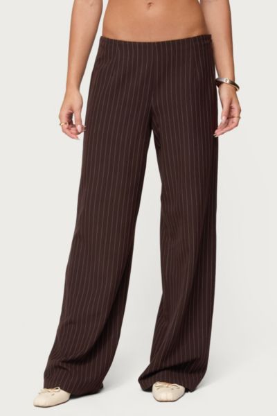 Edikted Kerie Pinstripe Low Rise Pants