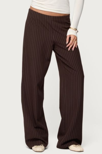 Edikted Kerie Pinstripe Low Rise Pants
