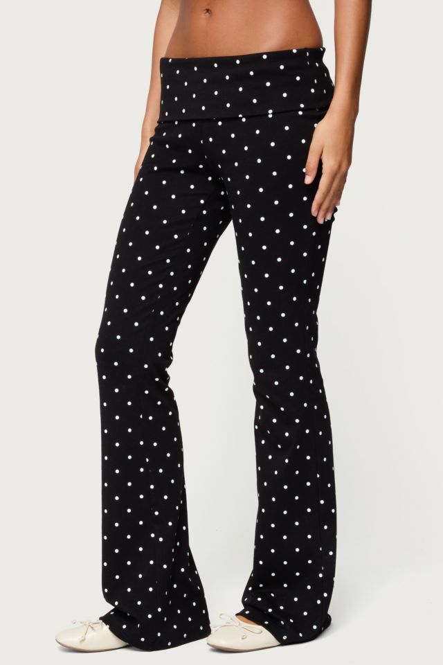 Edikted Daliya Polka Dot Fold Over Pants #2