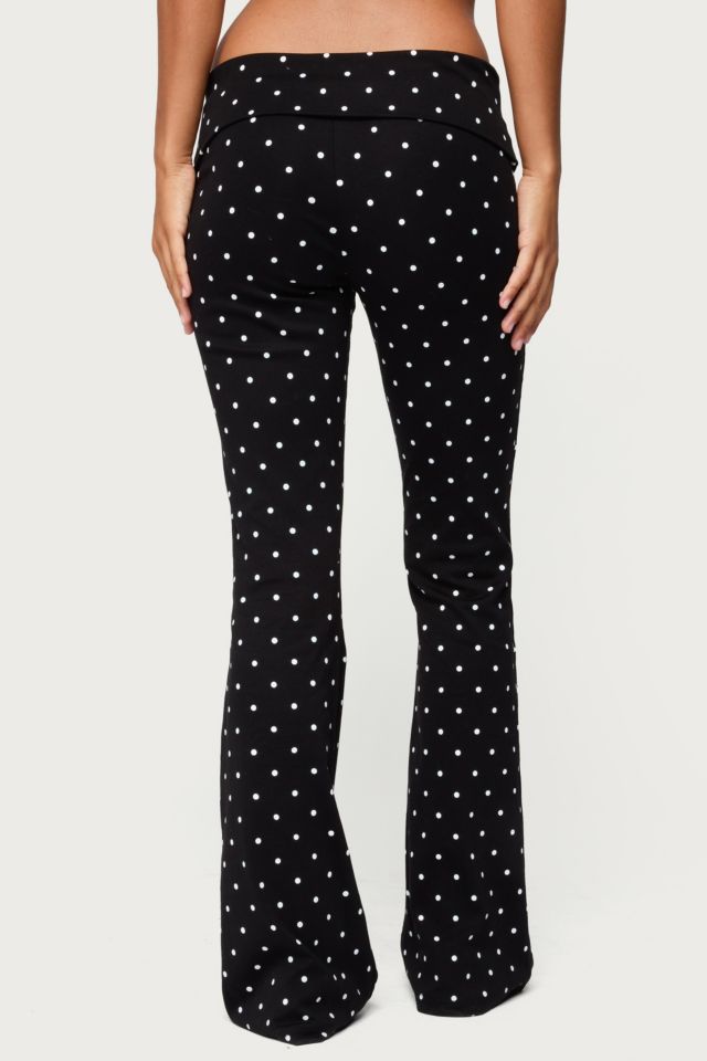 Edikted Daliya Polka Dot Fold Over Pants #4