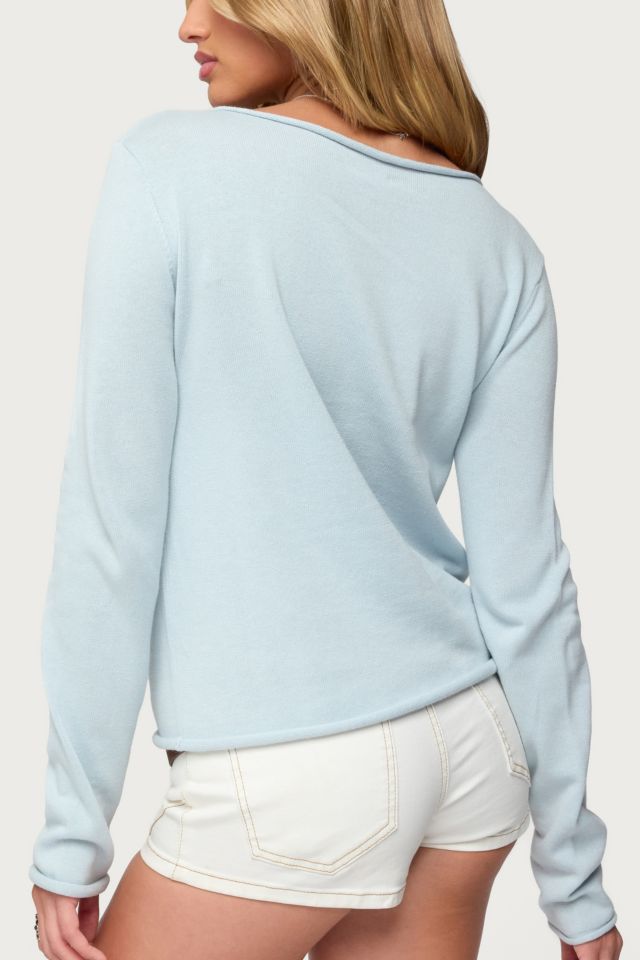 Edikted Sonny Relaxed Rolled Sweater #4