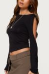 Edikted Cade Cutout Sleeves Boat Neck Top