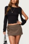 Edikted Cade Cutout Sleeves Boat Neck Top