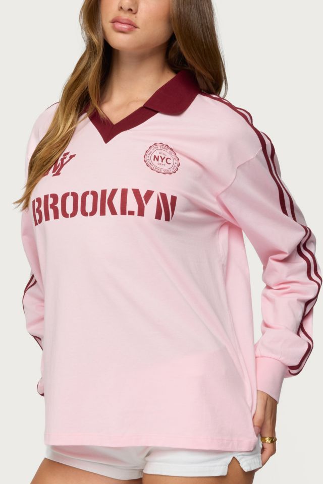 Edikted Brooklyn Contrast Oversized Polo Top #2