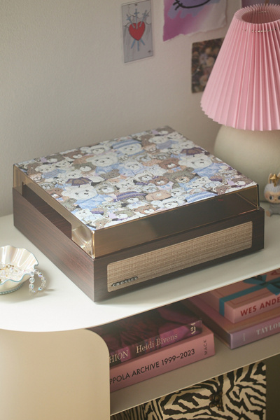 Crosley Uo Exclusive Scout Bear Record Player In Dark Brown At Urban Outfitters In Brown