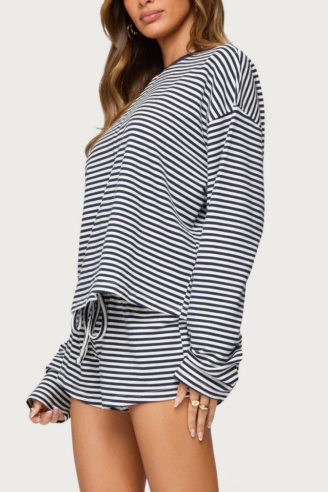 Edikted Jaine Striped Drawstring Shorts #1