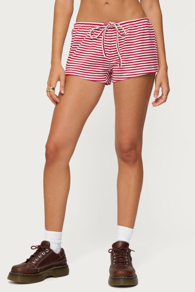 Edikted Jaine Striped Drawstring Shorts #1