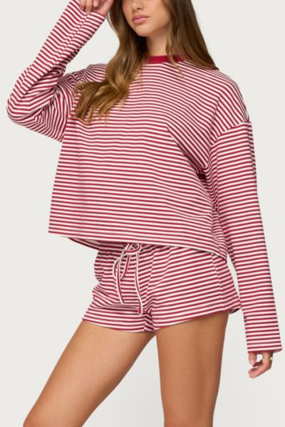 Edikted Jaine Striped Drawstring Shorts