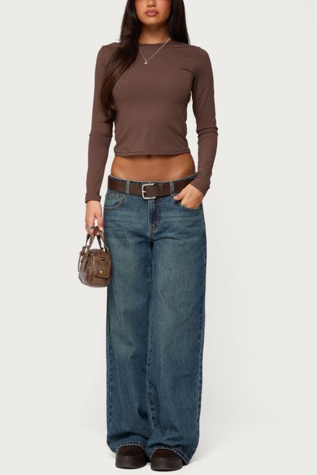 Edikted Heartly Low Rise Straight Leg Jeans #1