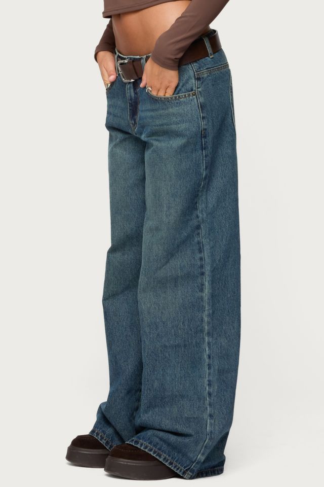 Edikted Heartly Low Rise Straight Leg Jeans #3