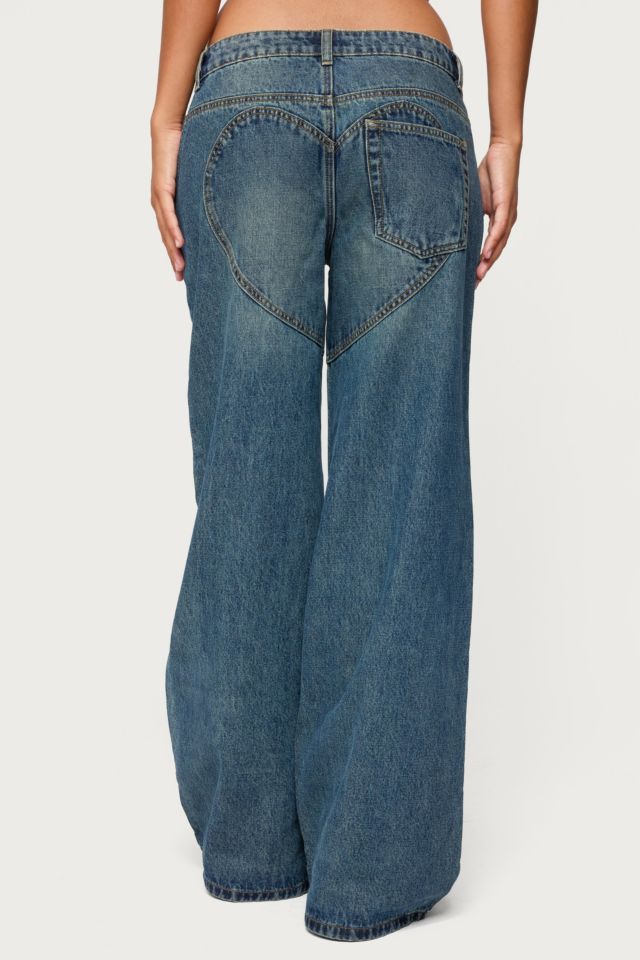 Edikted Heartly Low Rise Straight Leg Jeans #4