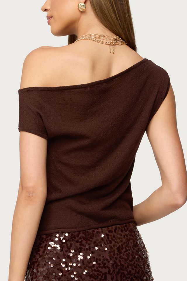 Edikted Holly Glitter Off Shoulder Top #4