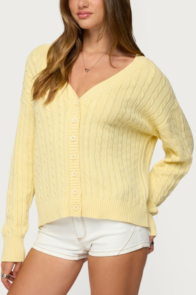 Edikted Francine Oversized V Neck Cardigan #2