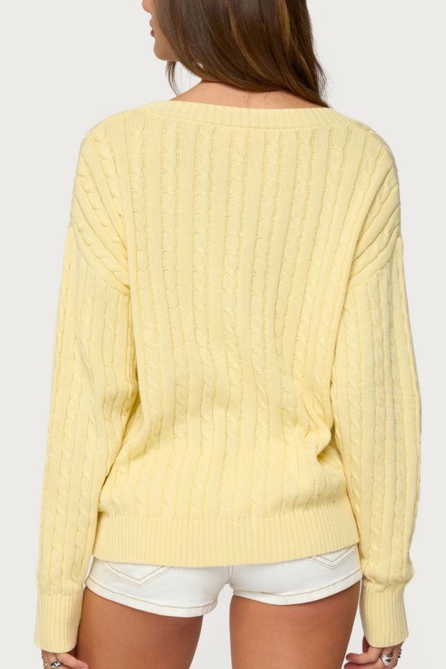 Edikted Francine Oversized V Neck Cardigan #4