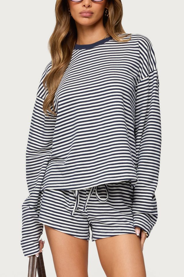 Edikted Jainee Striped Long Sleeve T Shirt #3