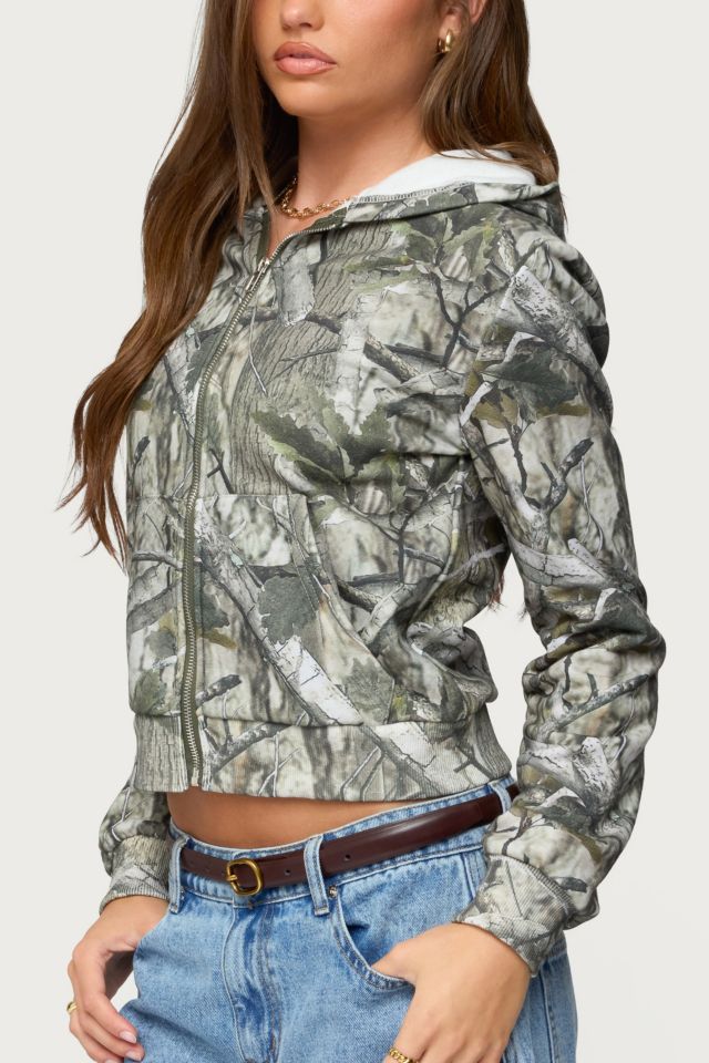 Edikted Tayler Camo Zip Up Hoodie #2