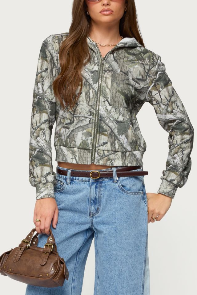 Edikted Tayler Camo Zip Up Hoodie #3