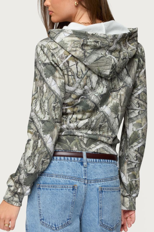 Edikted Tayler Camo Zip Up Hoodie #4