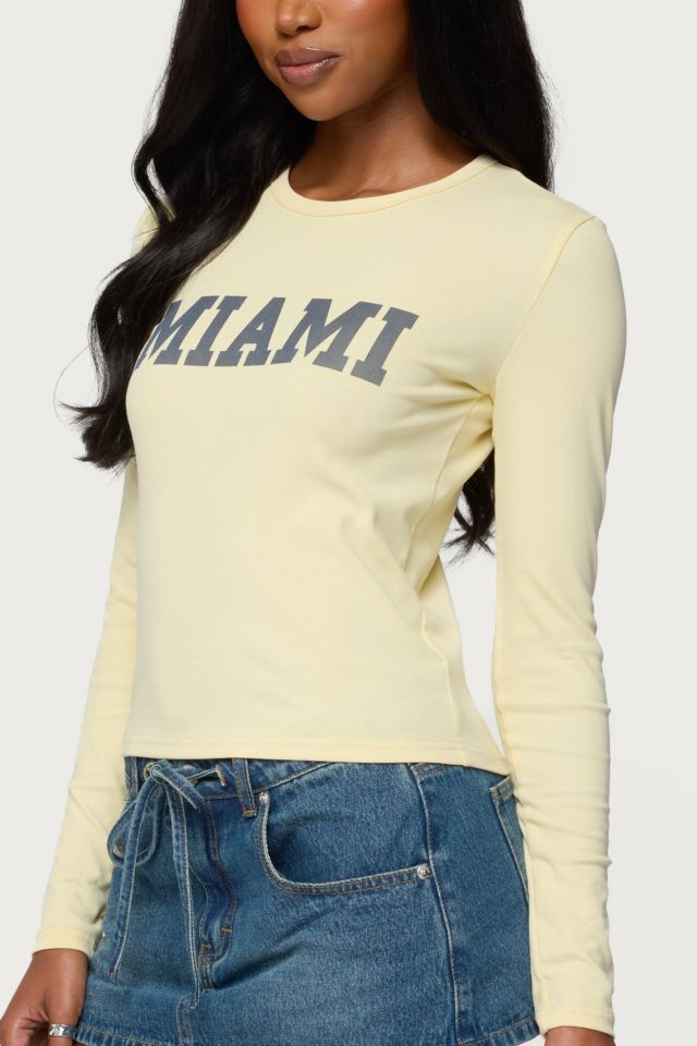 Edikted Miami Girl Long Sleeve T Shirt #2