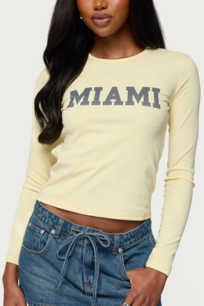 Edikted Miami Girl Long Sleeve T Shirt