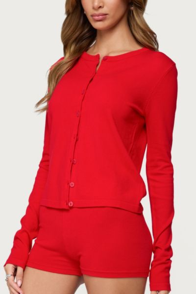 Edikted Maycee Button Up Knit Cardigan