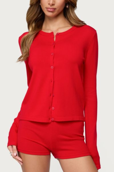 Edikted Maycee Button Up Knit Cardigan