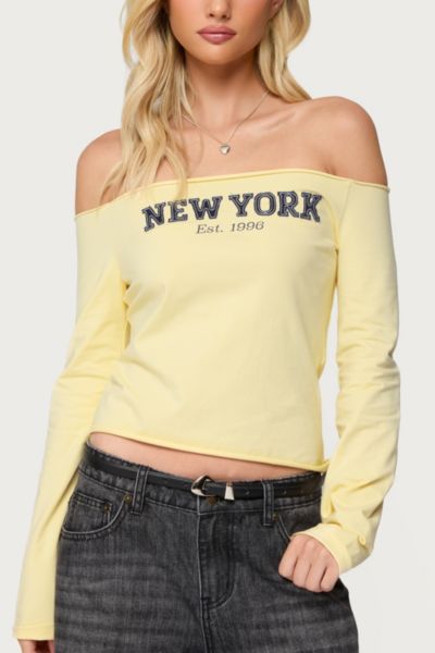 Edikted New York Babe Off Shoulder Top