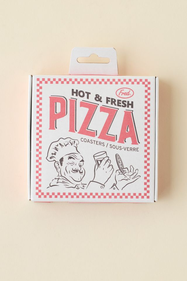 Fred & Friends Hot & Fresh Pizza Coaster Set #2