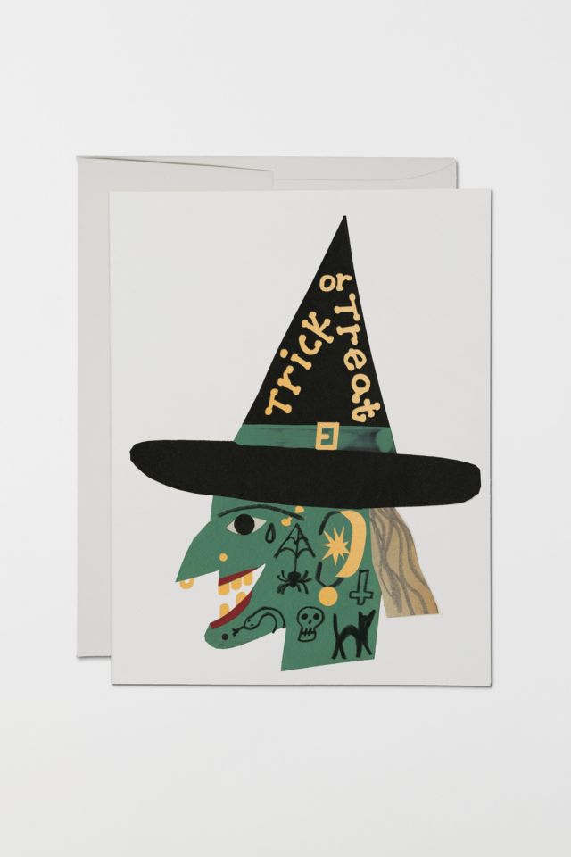 Red Cap Cool Witch Halloween Card