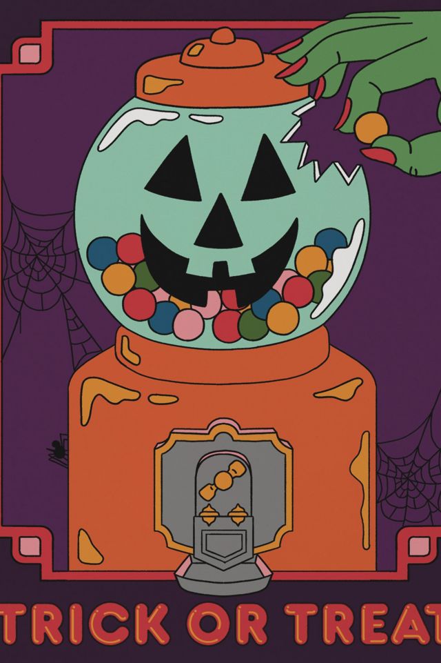 Red Cap Spooky Treats Halloween Card #1