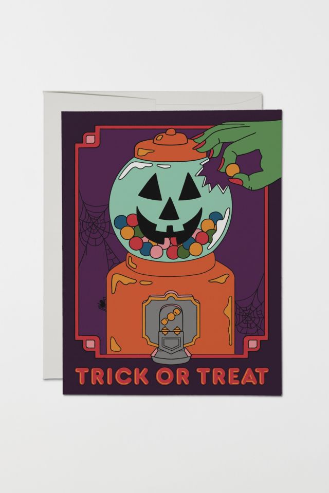 Red Cap Spooky Treats Halloween Card