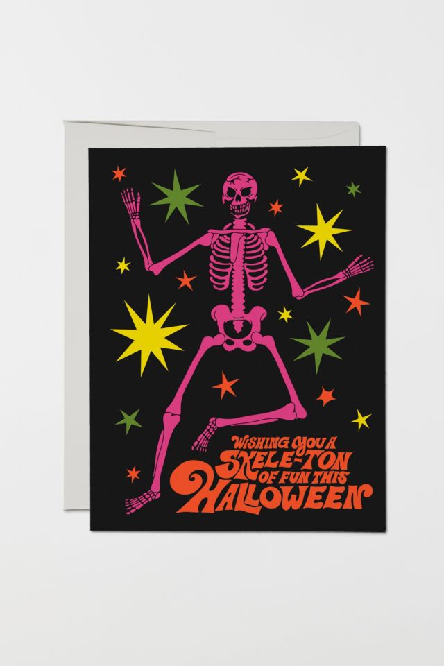 Red Cap Skeleton Fun Halloween Card