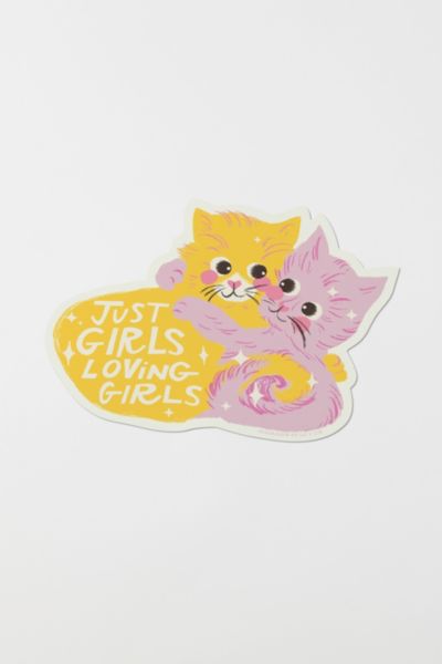 Red Cap Just Girl Sticker