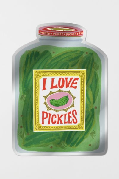 Red Cap I Love Pickles Sticker