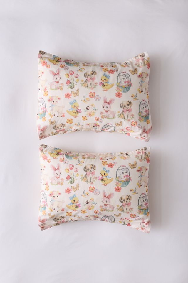 Vintage Style Animal Patterned Sham Set #1